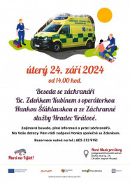 Beseda s Hankou Šťáhlavskou a Zdeňkem Kubínem ze Záchranné služby Hradec Králové